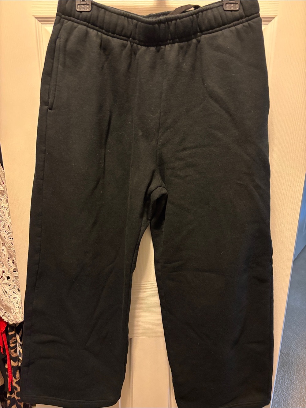 Lucidblanks Men's Black Fleece Joggers with Elastic Waist